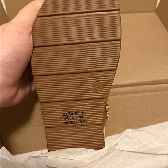 Corkys Gold Studded Tan Sandals - Picture 3 of 3